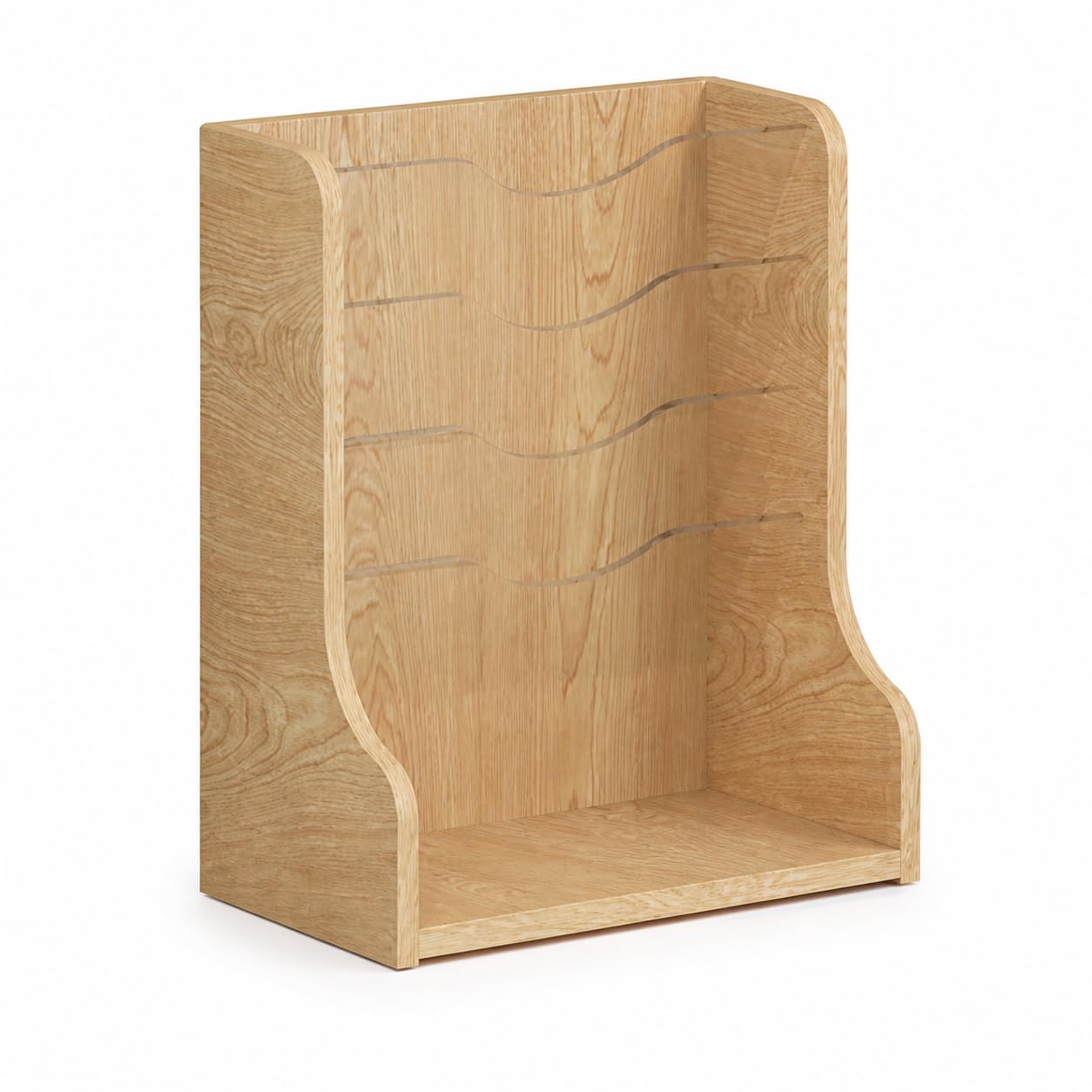 Dokumentenablage, Schreibtisch-Organizer , L-02 Holzmaserung-Transparent