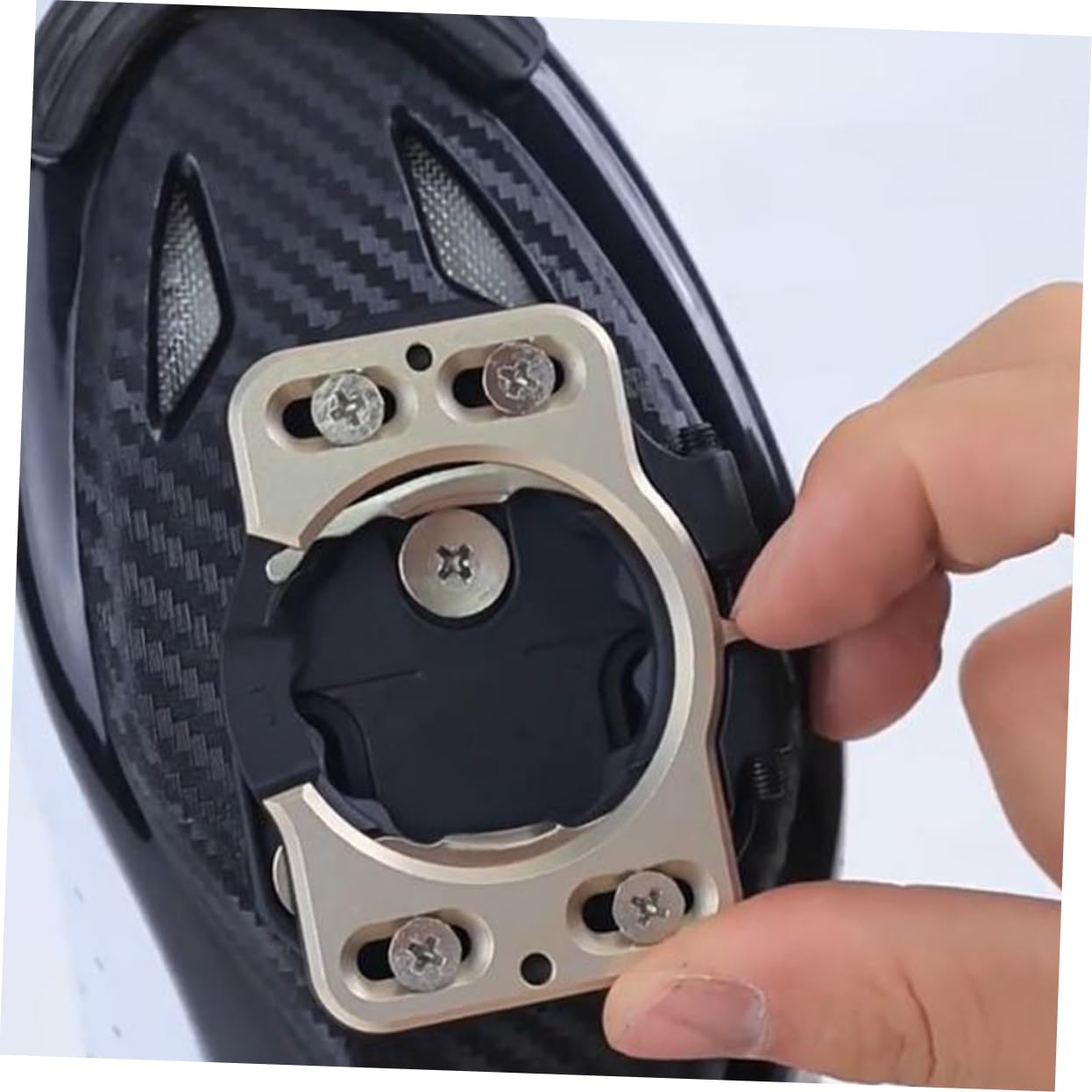 Copripedale Tacchetta Bici Strada 2 Pezzi in Acciaio Inox | Montaggio Rapido, Fit Preciso per Pedale e Scarpe da Ciclismo, Set Compatto per Bici Strada