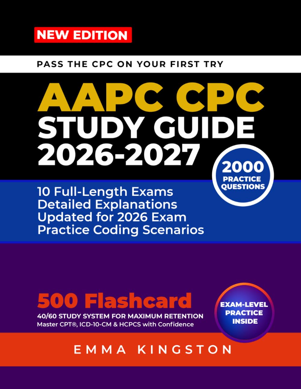AAPC CPC STUDY GUIDE 2026-2027: Complete Exam Prep with 2,000 Practice Questions, Full-Length Exams, Answer Explanations, and Proven Strategies for the Certified Professional Coder Exam