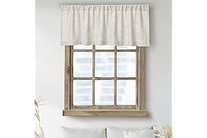 Beautiful Farmhouse Window Treatments: Cotton and Linen Valances
