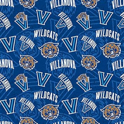 Villanova University Cotton FABRIC-100% Cotton -Villanova Wildcats Fabric Sold by The Yard-Villanova College Cotton Fabric by SYKEL