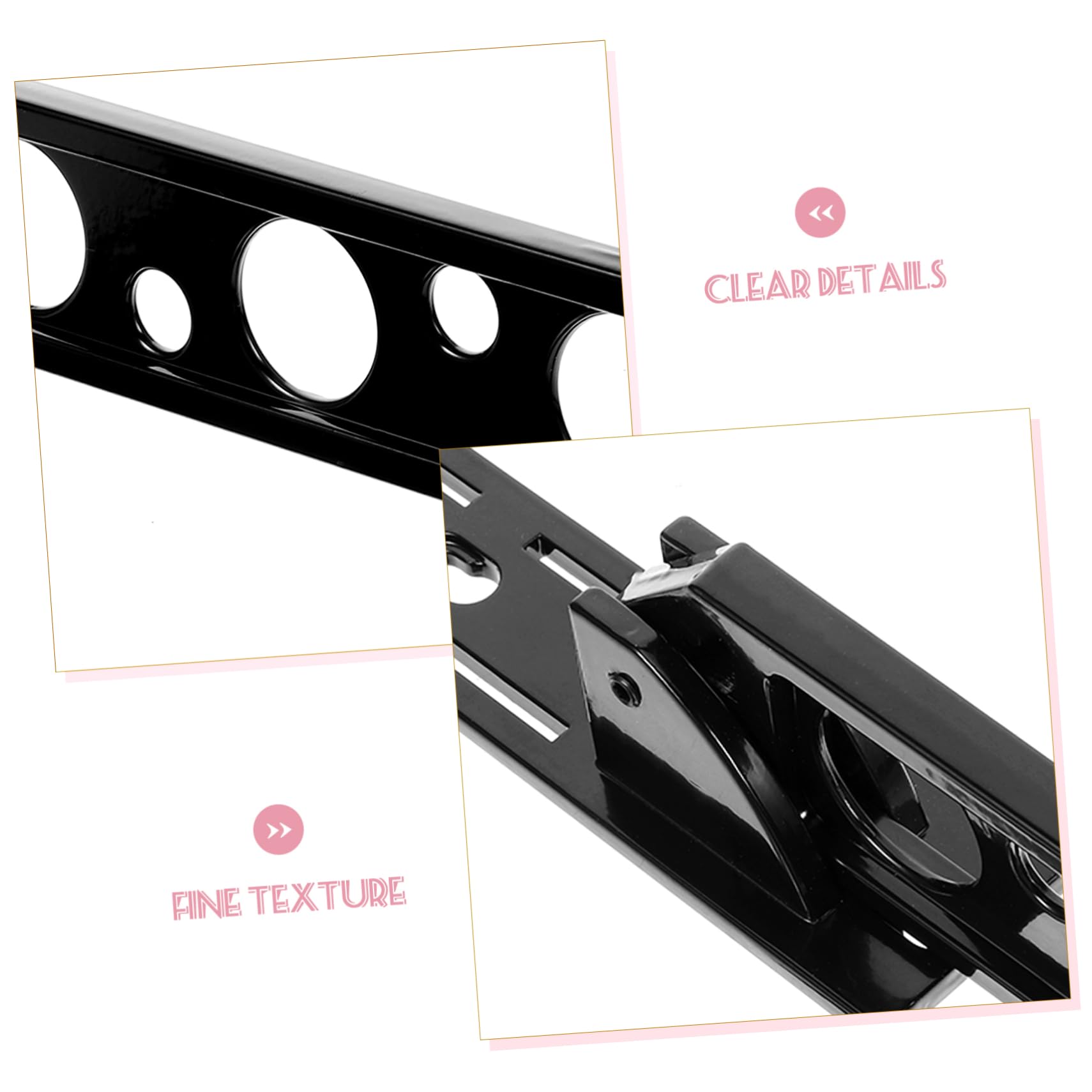 MUSISALY 1 Set Hanger Holder Drying Rack Coat Hangers Clothes Bar Wall Hangers Closet Organizer Folding Clothes Hanger Home Organizer Folding Clothes Drying Rod Aluminum Alloy Black