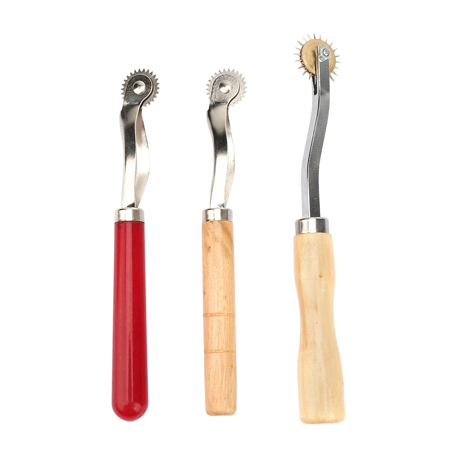 Tracing Wheel Set of 3, Wood Steel and Plastic, for Leather Crafts Sewing Patterns, Stitch Marking Perforator Tools with Ergonomic Wooden Handle-image-11