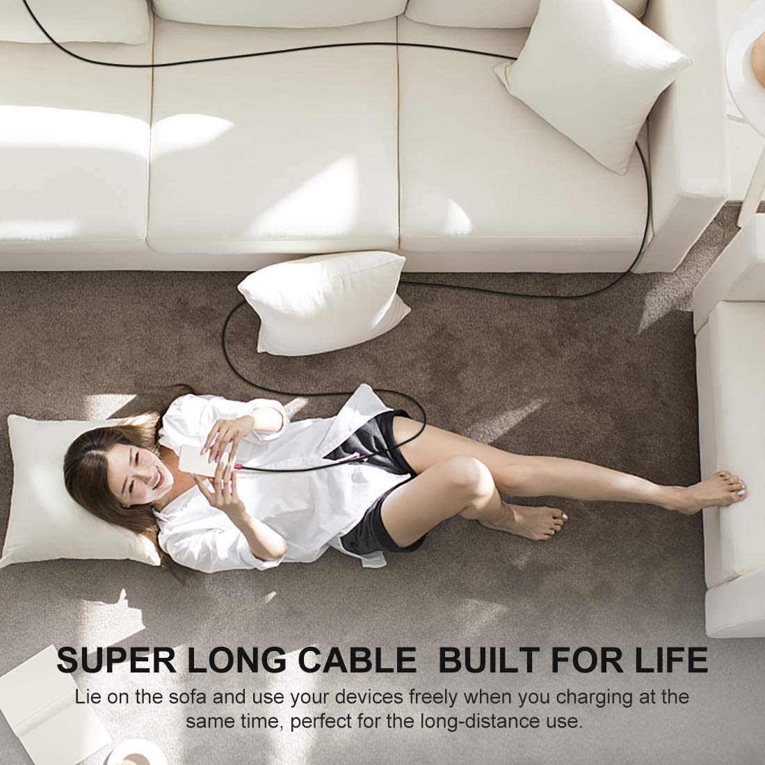 CLEEFUN 5m Cavo USB C, Cavo Controller PS5 Lungo USB A a Tipo C di Ricarica Rapida in Nylon Compatibile per Galaxy S24 S23 S22 S10 S9 Plus A13 A14 A50 A51, Playstation-5 Dualsense, Xbox Series X/S