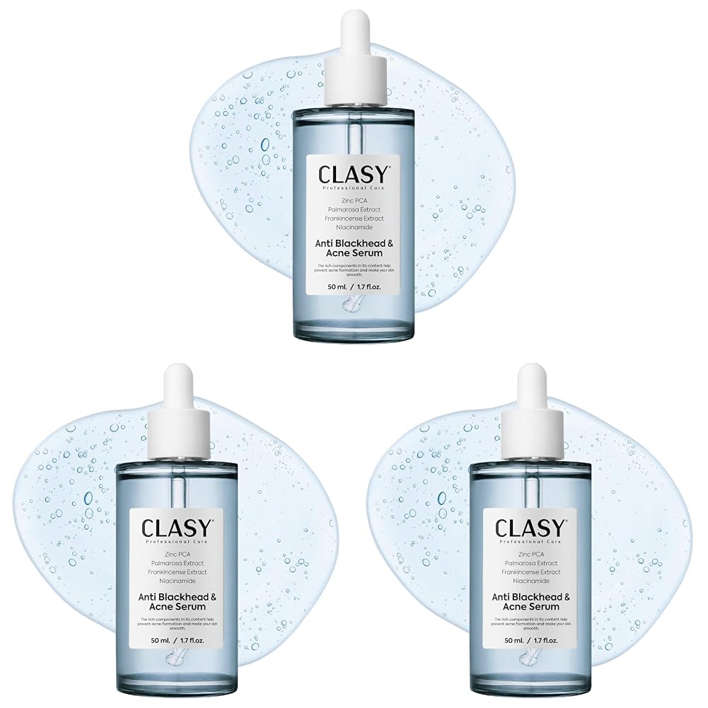 CLASYCARE Niacinamide Yüz Serumu – Gözenek Görünümünü Sıkılaştırmaya ve Yağ Dengesini Desteklemeye Yardımcı – Siyah Nokta & Leke Görünümü İçin Aydınlatıcı Bakım Serumu, 50 ml (3 paketi)
