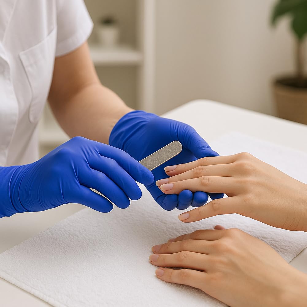 BAKAJI 1000 x Guanti Nitrile Monouso Colore Blu Cobalto, Senza Polvere e Lattice, Ipoallergenici, Bio Soft, Dita Texturizzate, Adatto all'Uso Medico, Alimentare, Cucina, Casa, Pulizie (XL)