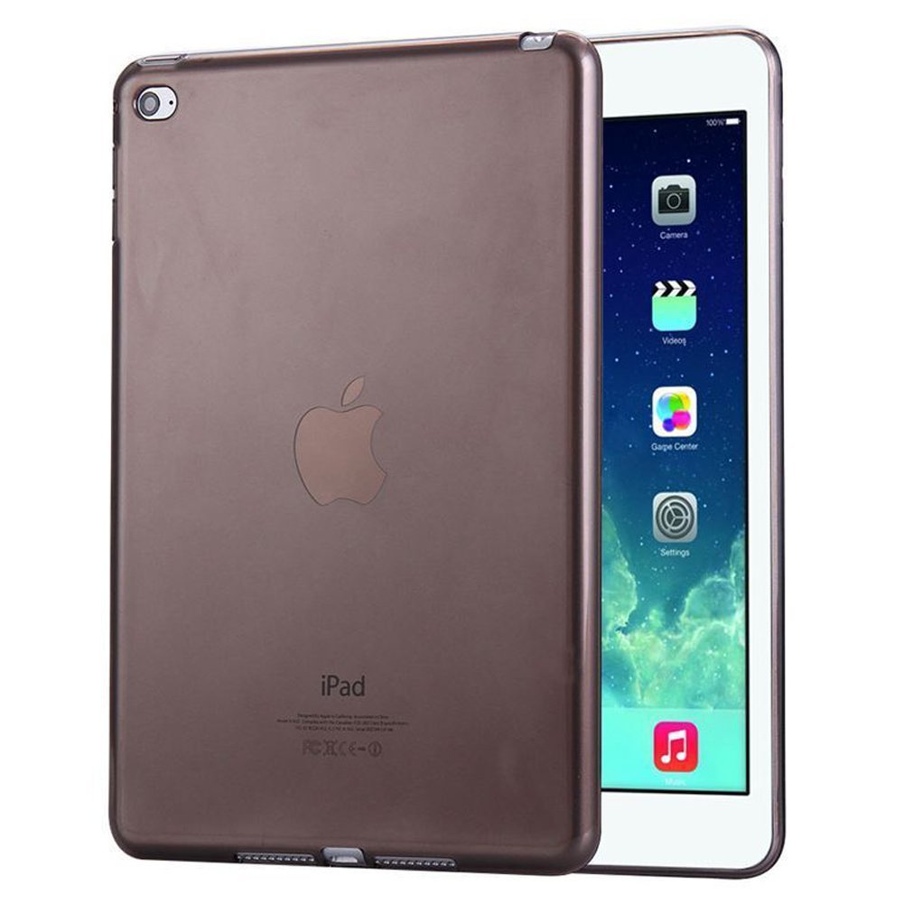 FAS1Case for iPad Mini 4 Case Cover,NEW Clear Soft TPU Skin Gel Silicone Back Case Protector for Apple iPad Mini 4 (Black)