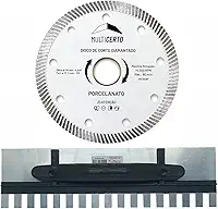 Desempenadeira Dentada 43cm com Regulagem + Disco de Corte 100mm para Porcelanato