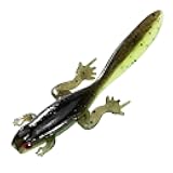 Dr.Fish 6 Pack Soft Plastic Frog Baits, 3.2 Inches Tadpole Swimbaits Frog Lures Bass Crappie Lures Creature Lizard Bait Shad Drop Shot Panfish Bluegill