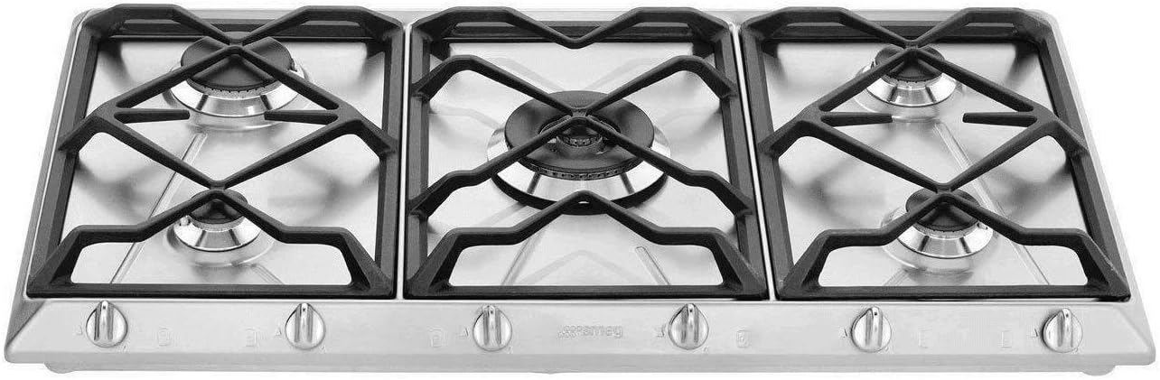 Smeg SRV596GH5 Incasso Piano cottura a gas Acciaio inossidabile piano cottura Smeg SRV596GH5 Incasso Piano cottura a gas Acciaio inossidabile piano cottura
