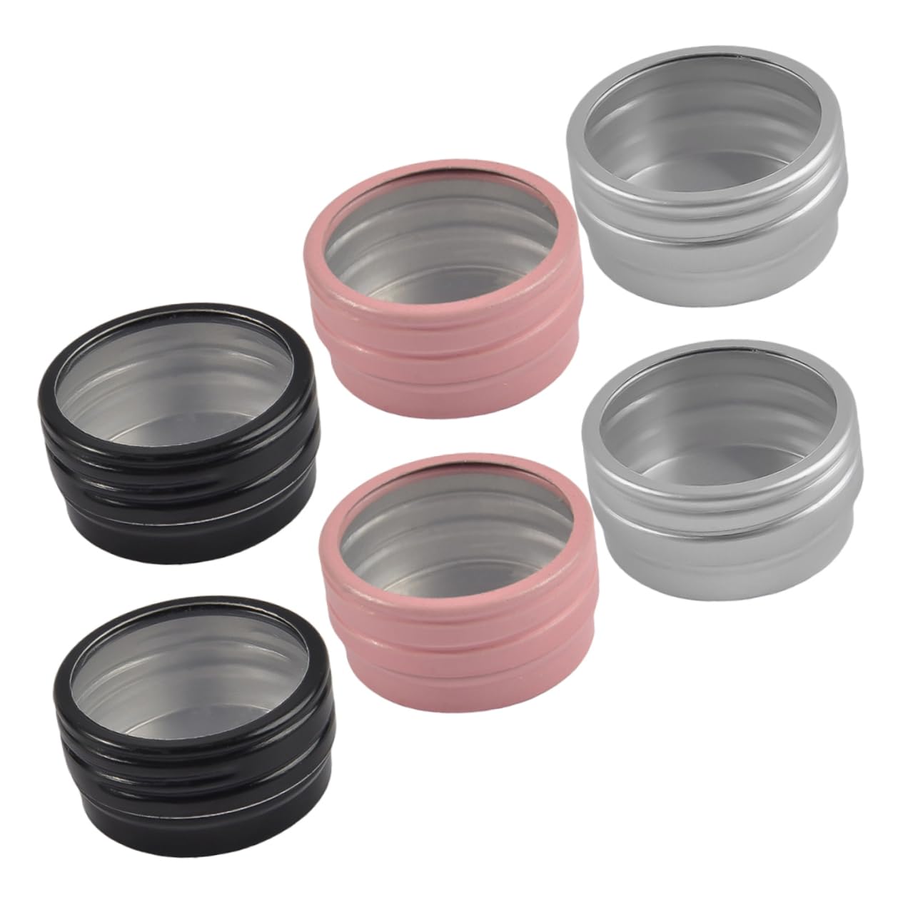 PLAFOPE Versatile Round Bead Storage Boxes Jewlery Box Aluminum Craft Storage Nail Charms Holder