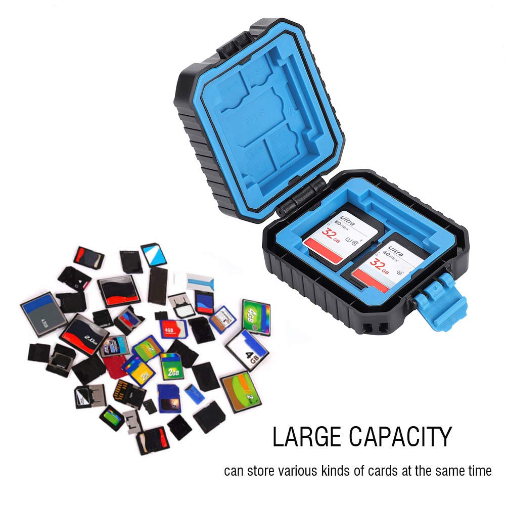 Memory Card Storage Box, Memory Card Protective Carry Case, Travel Holder Cards Containers for TF Cards