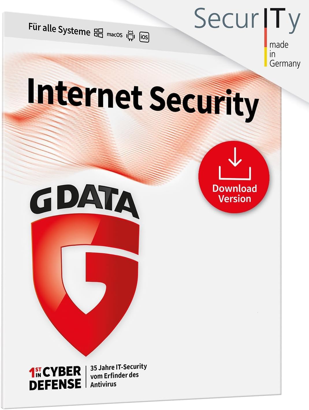 G DATA Internet Security 2023 | 3 Geräte - 1 Jahr | Virenscanner für PC, Mac, Android, iOS | Updates inklusive | Made in Germany | Download – Lizenzdaten per Amazon Email