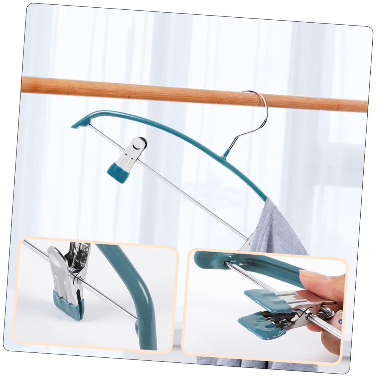 Ciieeo 5 pezzi Grucce Antiscivolo Semi per Adulti Appendini Pratici per Gonne e Pantaloni Design Resistente Allacqua e Vento per Armadio