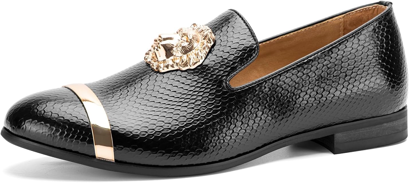 JITAI Men's Penny Slip-On Leather Lined Loafer Luxury Men Shoes