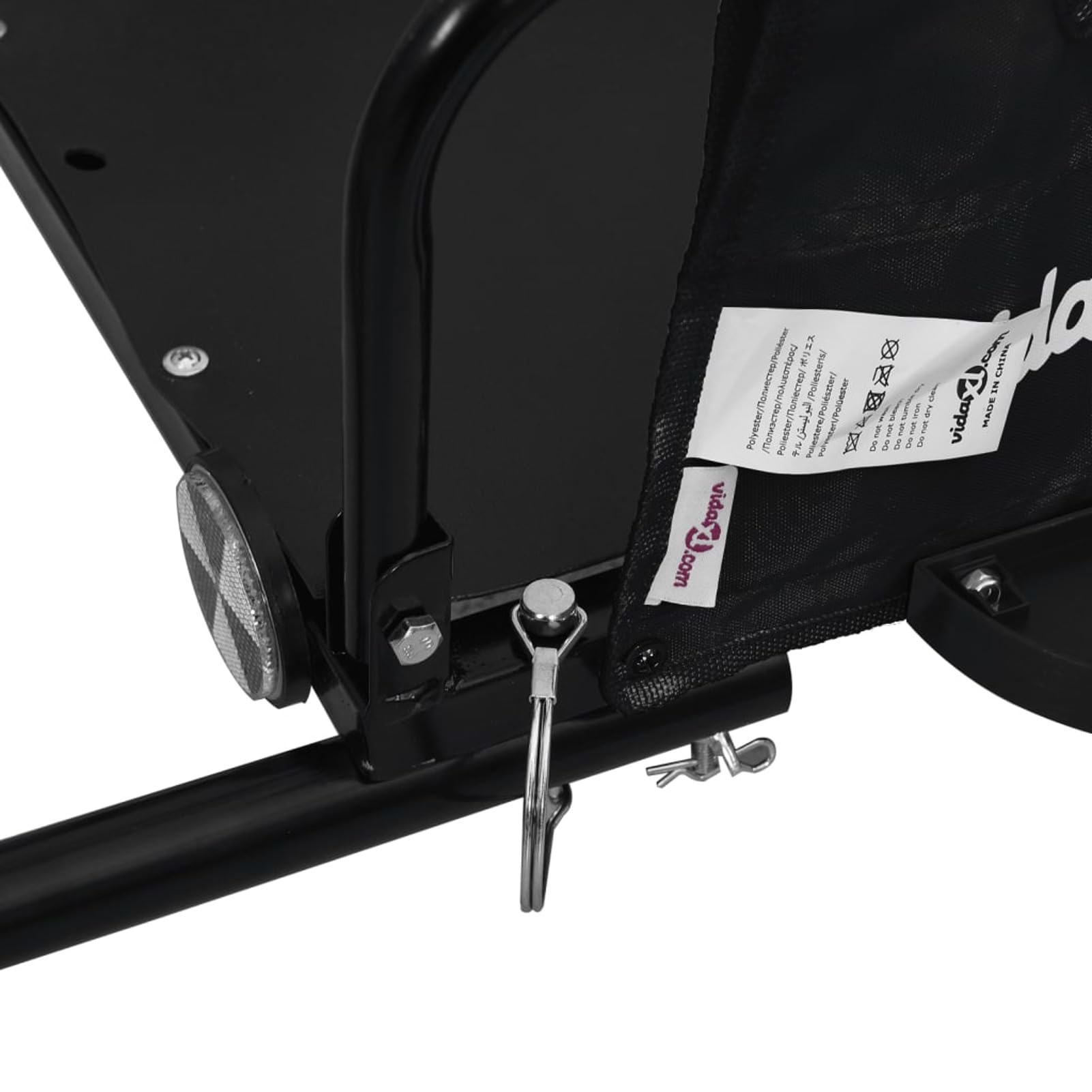 ARKEM Remolque de Carga para Bicicleta Hierro y Tela Oxford Negro Remolque Bicicleta niños Remolque Coche
