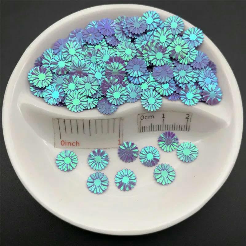 20 g 9 mm, Bellis Persnnis Paillettes sciolte per artigianato cucito, fai da te per donne/bambini, abbigliamento, cappelli, scarpe e accessori all'ingrosso - Verde AB - 150 g