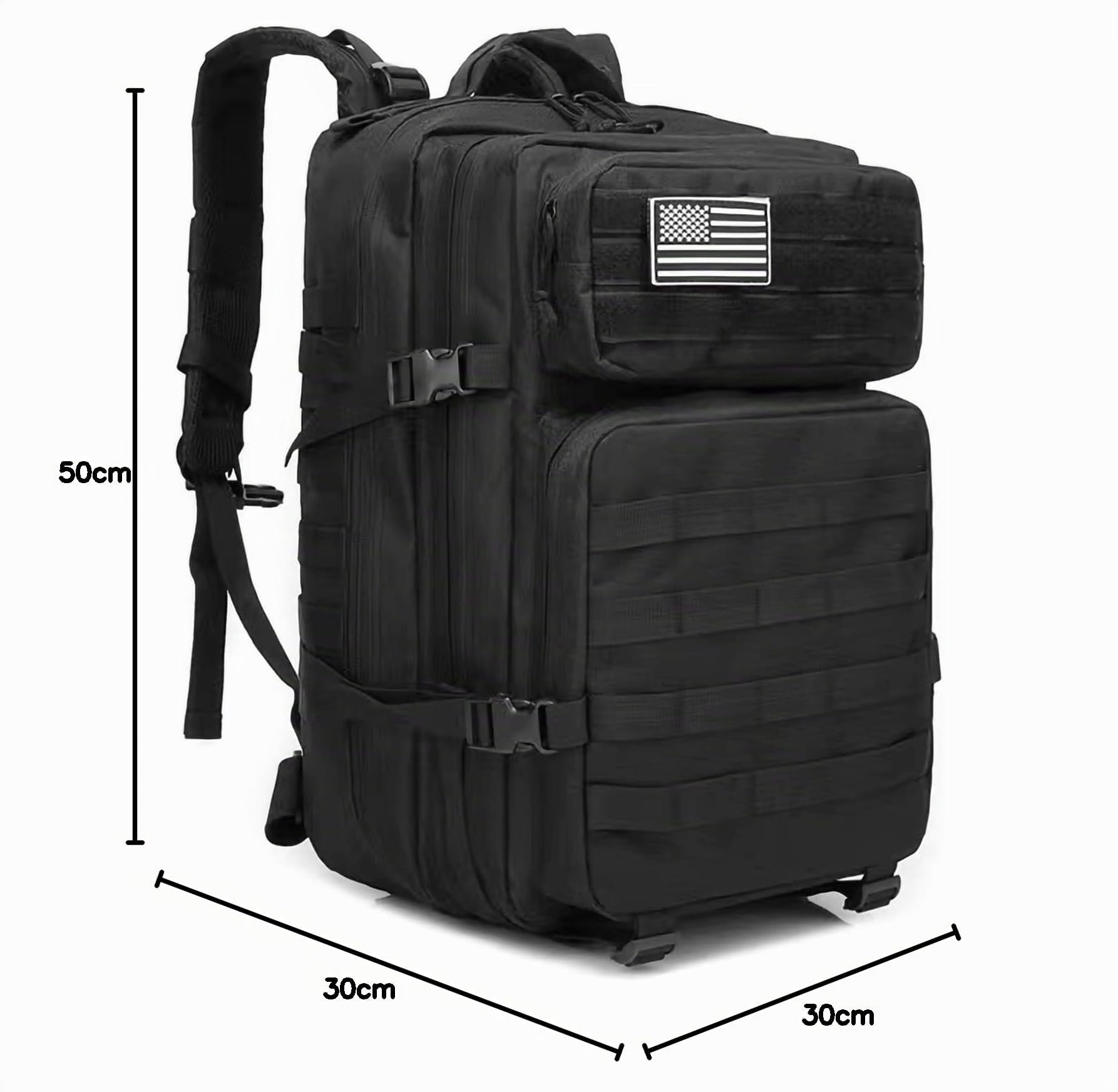 Oreunik Mochila Militar 45L Impermeable Táctica Mochila Molle Mochilas Gran Paquete de Asalto para Senderismo al aire libre, Camping, Pesca,Viaje etc.