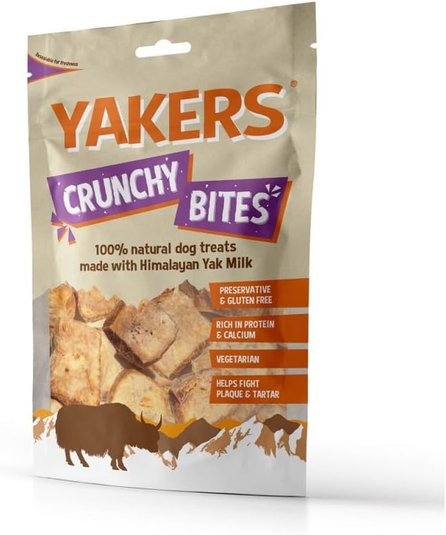 Yakers Natural Dog Treats Crunchy Bites Dry Yak Milk, 70 g