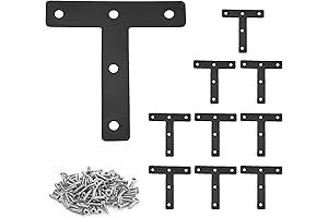 Uenhoy 10 Pcs T Type 80mm Mending Plates T Brackets Connector Repair