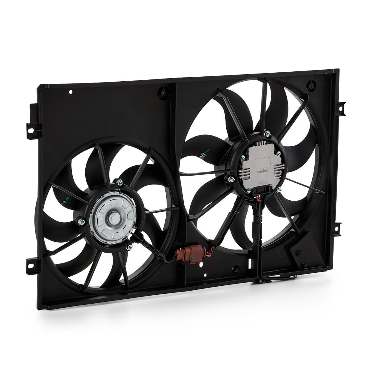 RIDEX 508R0027 Ventilador de motor con unidad de control con bastidor radiador (armazón) Compatible con VW Polo V Hatchback 6R1, 6C1