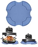 Heat-Resistant Silicone Mat Compatible with Kismile 5-in-1 Portable Glass Air Fryer, Reusable Anti-Slip Hot Pads Potholders, Portable Silicone Trivet for Kismile 2.6QT & 4.7QT Glass Containers
