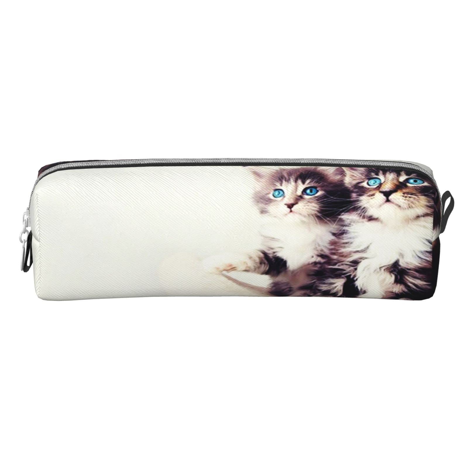 Astuccio per ragazzi, ragazze, gattini, 13 matite, portapenne, grande capacità, organizer per cancelleria, scuola, ufficio, per adolescenti, adulti, S
