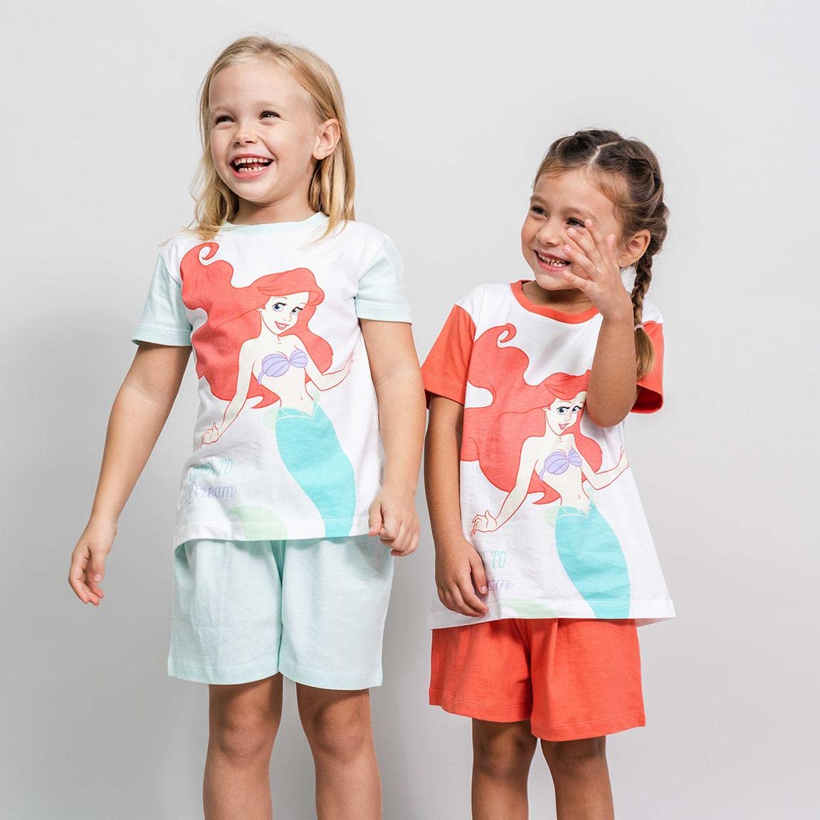 CERDÁ LIFE'S LITTLE MOMENTS Pijama Corto Princess La Sirenita Pijama de Verano de La Sirenita para Niña Unisex bebé
