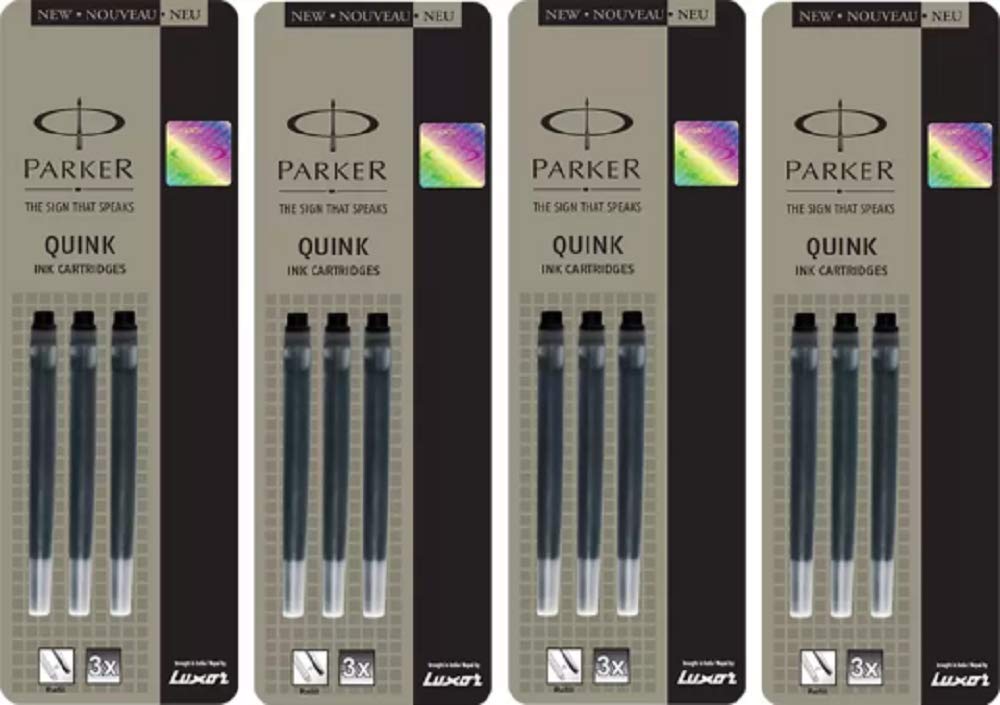 Parker Quink Black Ink Cartridge (Pack of 4)-image-12