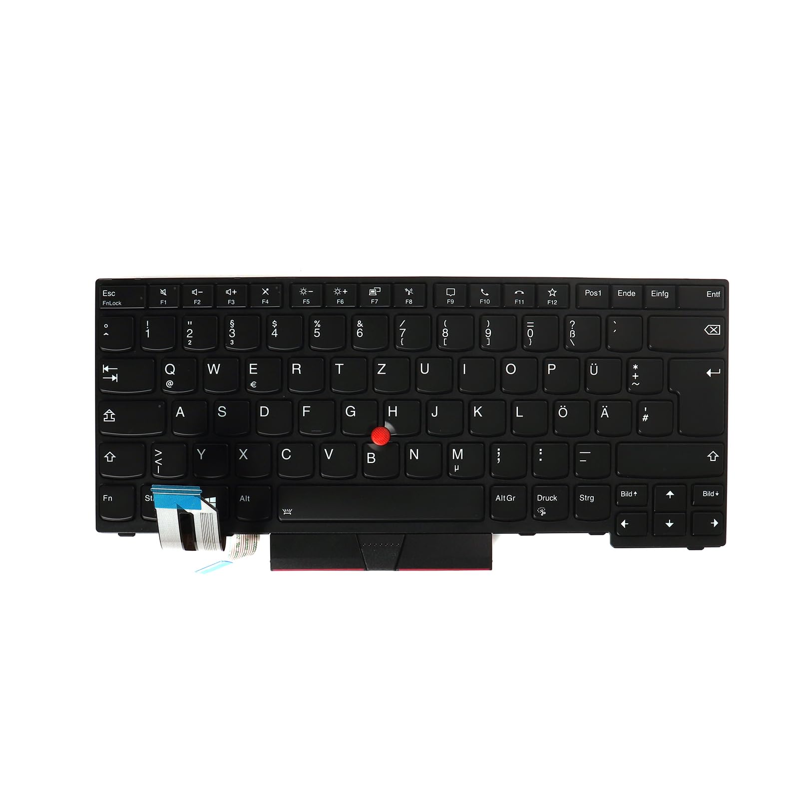 LeFix Original Tastatur QWERTZ Deutsch für Lenovo Thinkpad E480 E485 E490 E495 |T480s T490(NOT T490s) T495(NOT T495s)|L480 L380 L390 Laptop Notebook，Schwarz，mit Hintergrundbeleuchtung