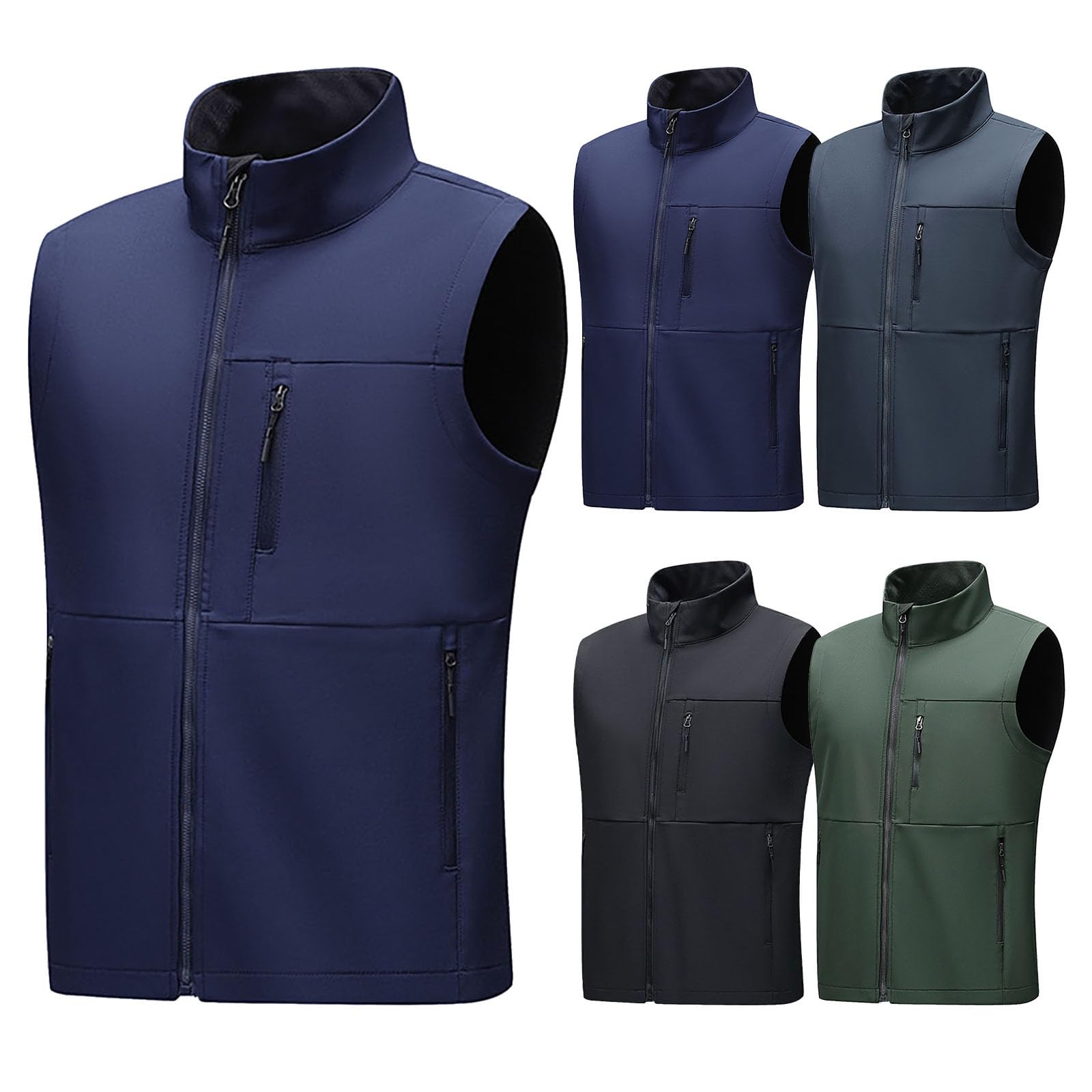Chaleco para hombre, chaleco de safari para senderismo, al aire libre, chaleco ligero de softshell, resistente al viento, chaqueta sin mangas, chaleco impermeable para exteriores, chaleco deportivo