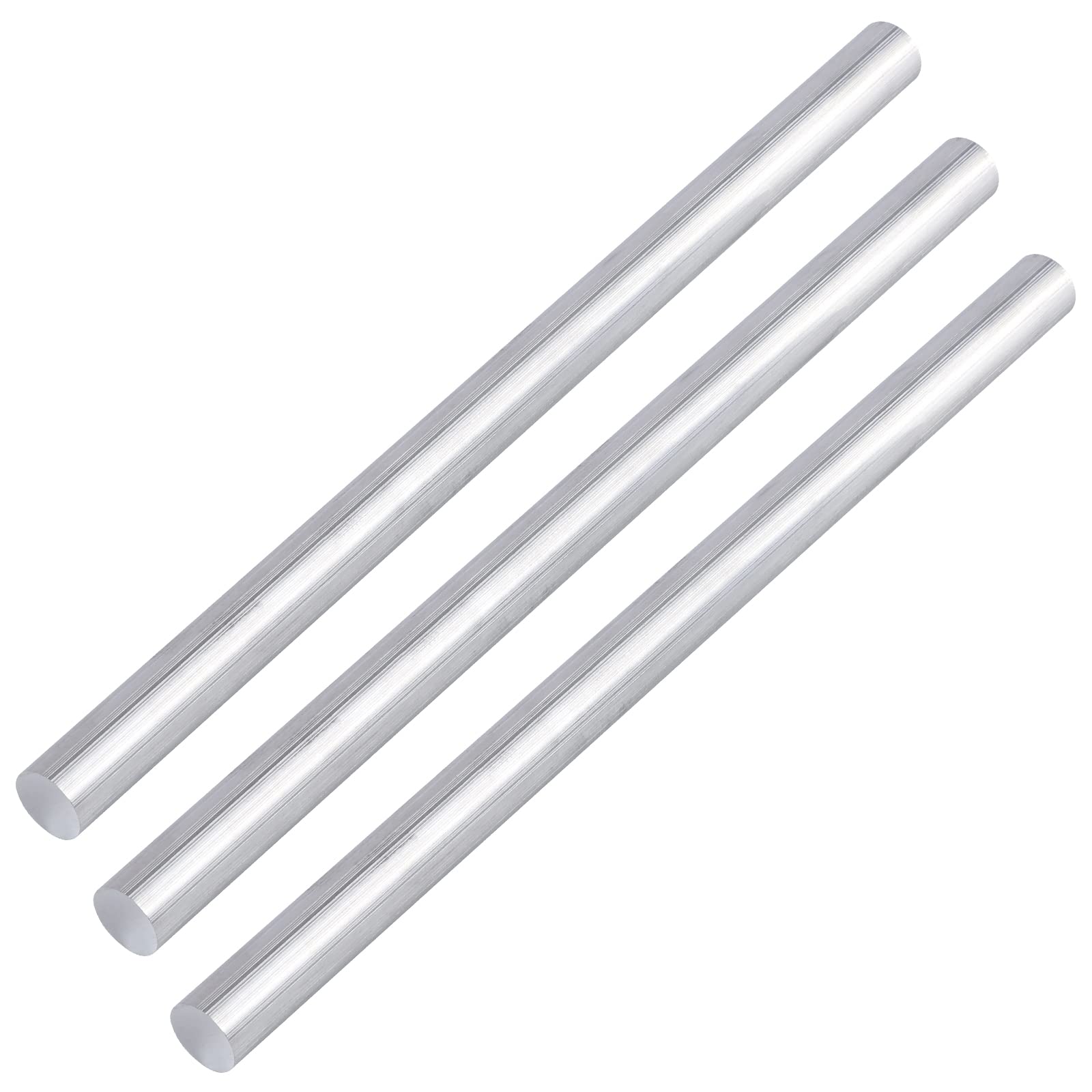 3Pcs Aluminum Round Rod Diameter 5/8Inch(16mm) Long 13Inch(330mm) Solid T6511 Extruded Lathe Stock