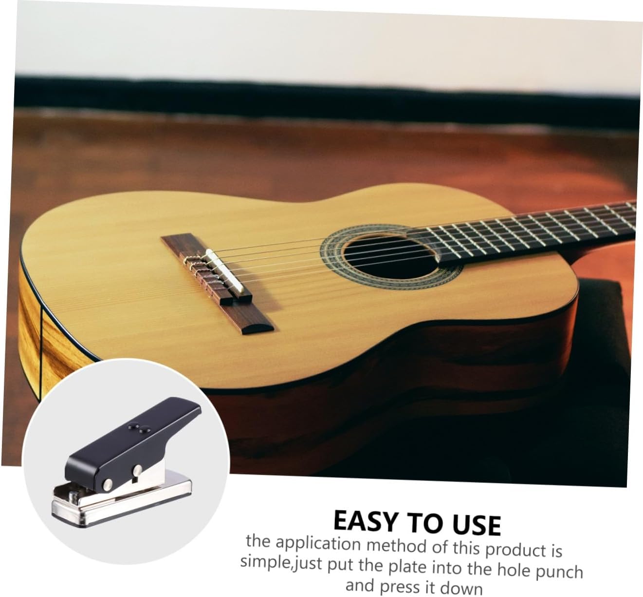 Toyvian 1pc Guitar Pick Puncher Easy Use Guitar Pick Maker for Projects Portable and Design for Reusing Boards for Musicians