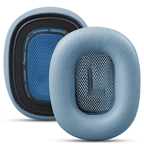 Image of Premium Replacement Ear Cushions for Apple AirPods Max Headphone, Protein Leather Memory Foam Earpads (Leather-Blue)