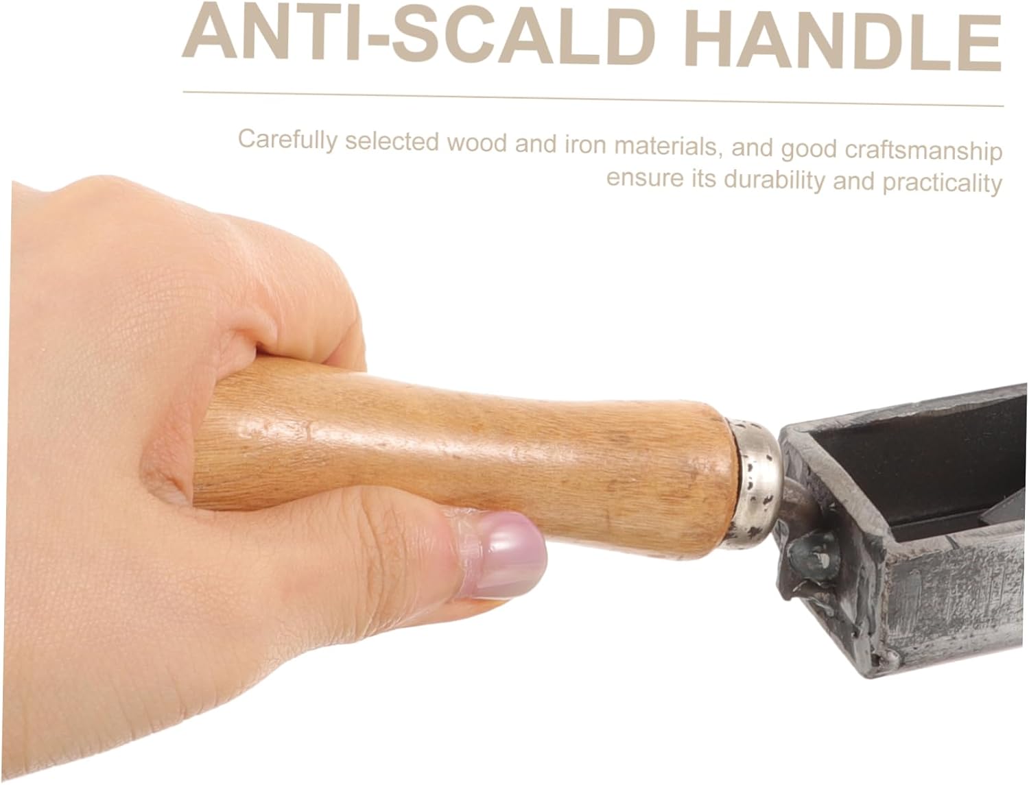 Wood Handle Iron Ingot Mold DIY Casting Melting Metal Tool Ingot Molding for Gold Silver Refining Scrap