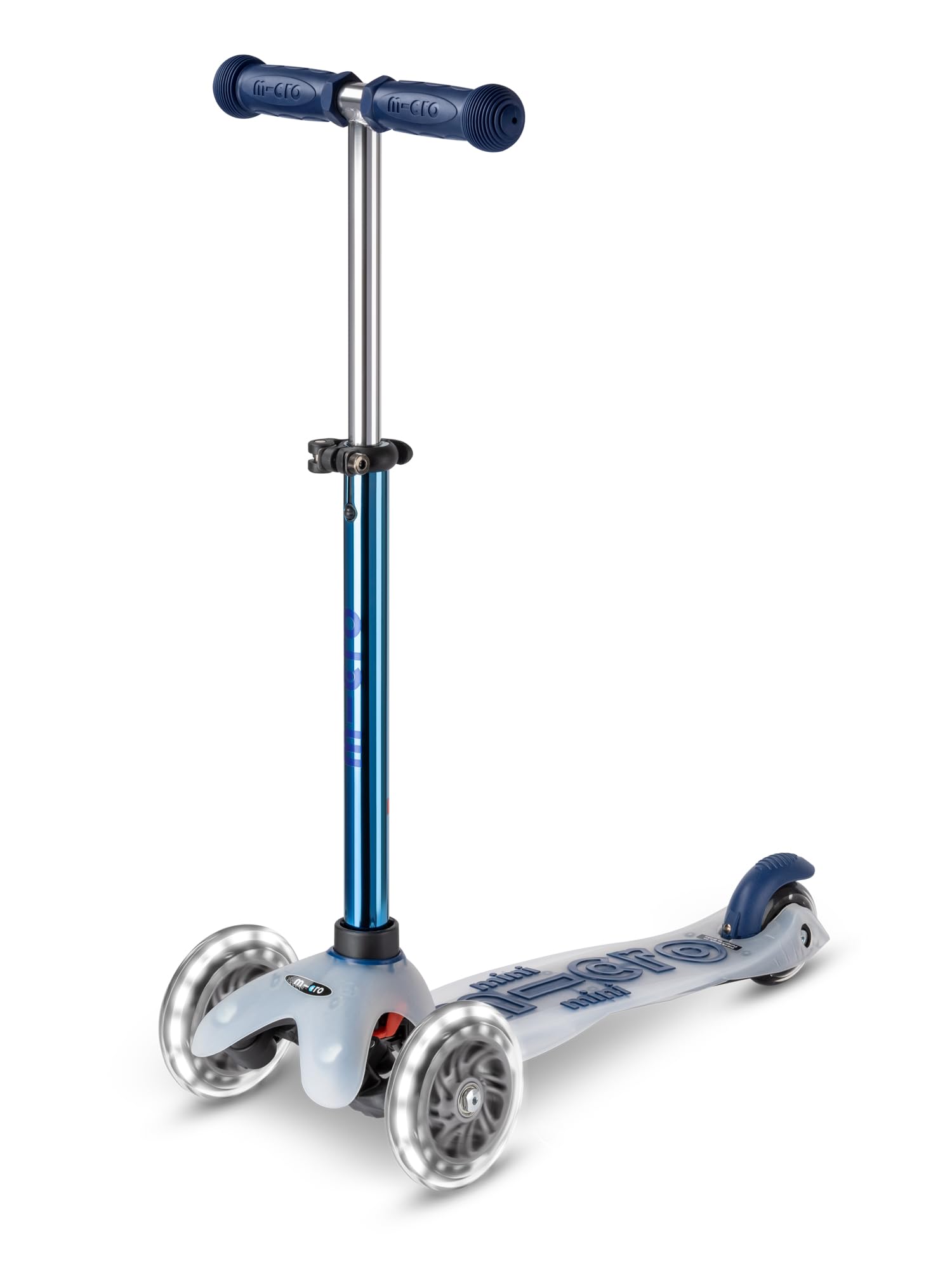 Micro Mobility Kickscooter Mini Micro Deluxe Flux LED Neochrome Navy Blau