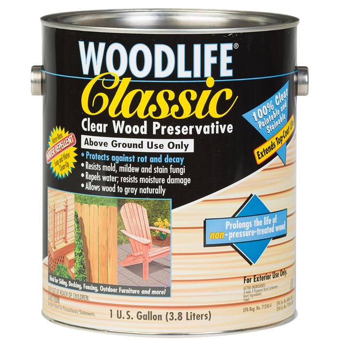4-Pack of 1 gal Zinsser 903 Clear Wolman, WoodLife Classic Wood Preservative