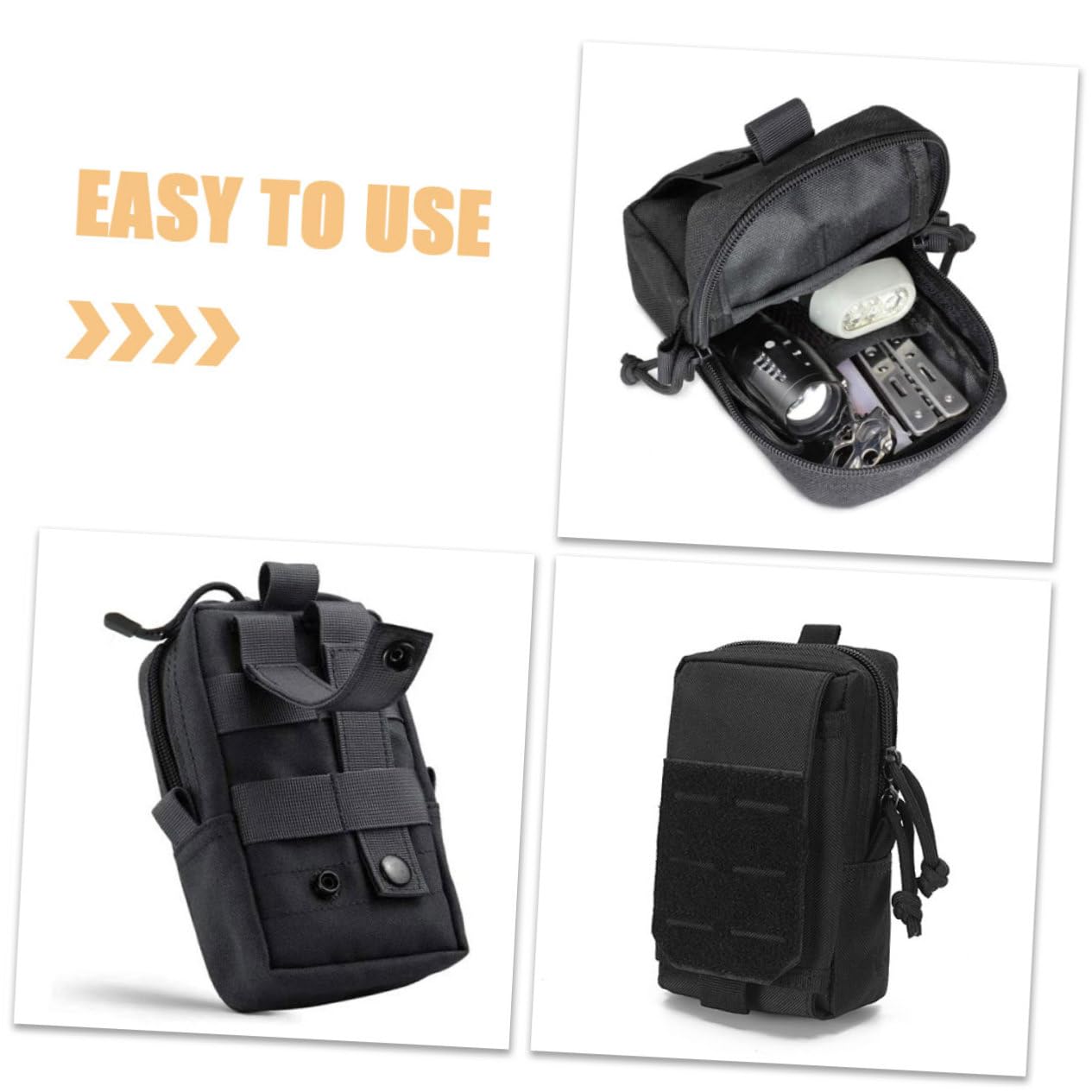 VICASKY Lot De 5 Sacs Tactiques Étanches Pour Téléphone Portable Étuis De Ceinture Pochettes Pour Téléphone Pochettes De Ceinture Pochettes Utilitaires D'Extérieur Pochettes Pour