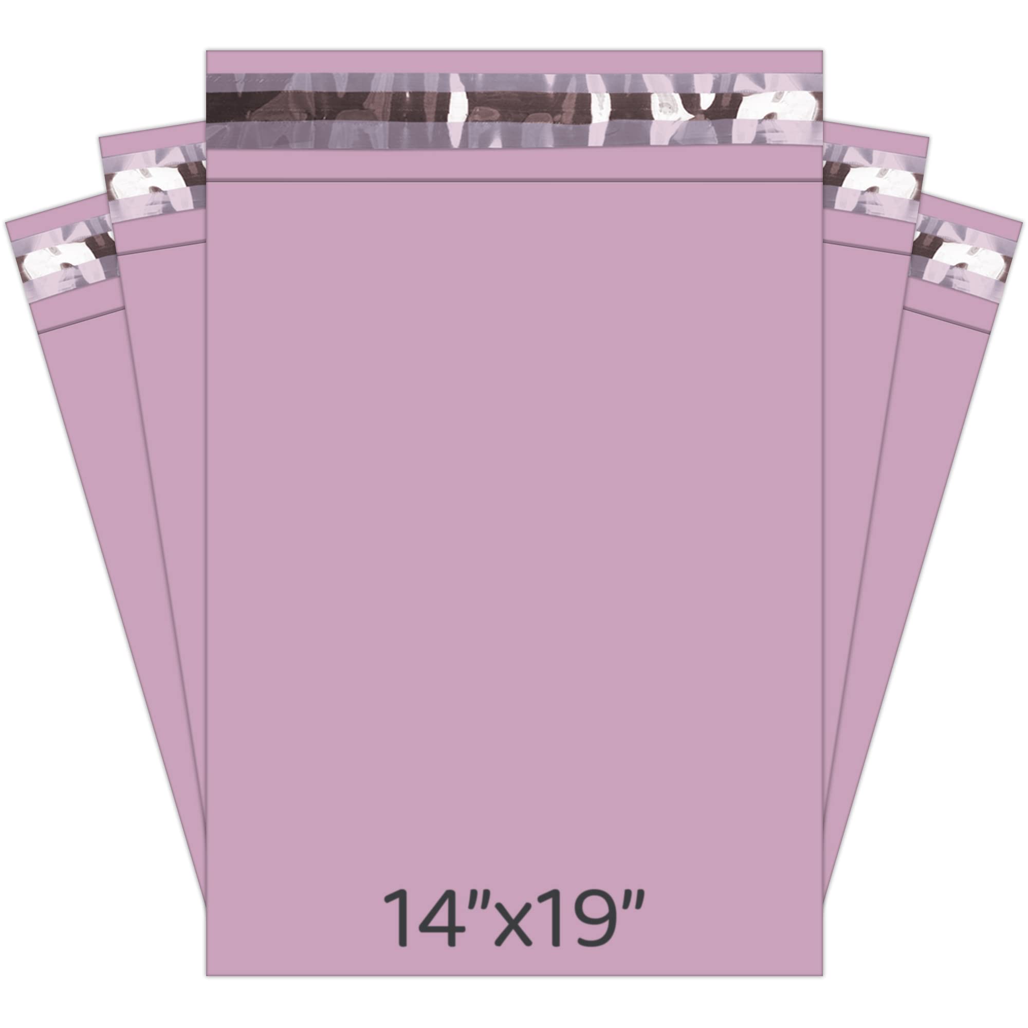 Yunju Pink Mailing Bags, Shipping Poly Postal Self Seal Bags In Size 14X19 Inch Size Small Mailing Bags Postage Packaging Bags 356Mm To 483Mm 100 Pack