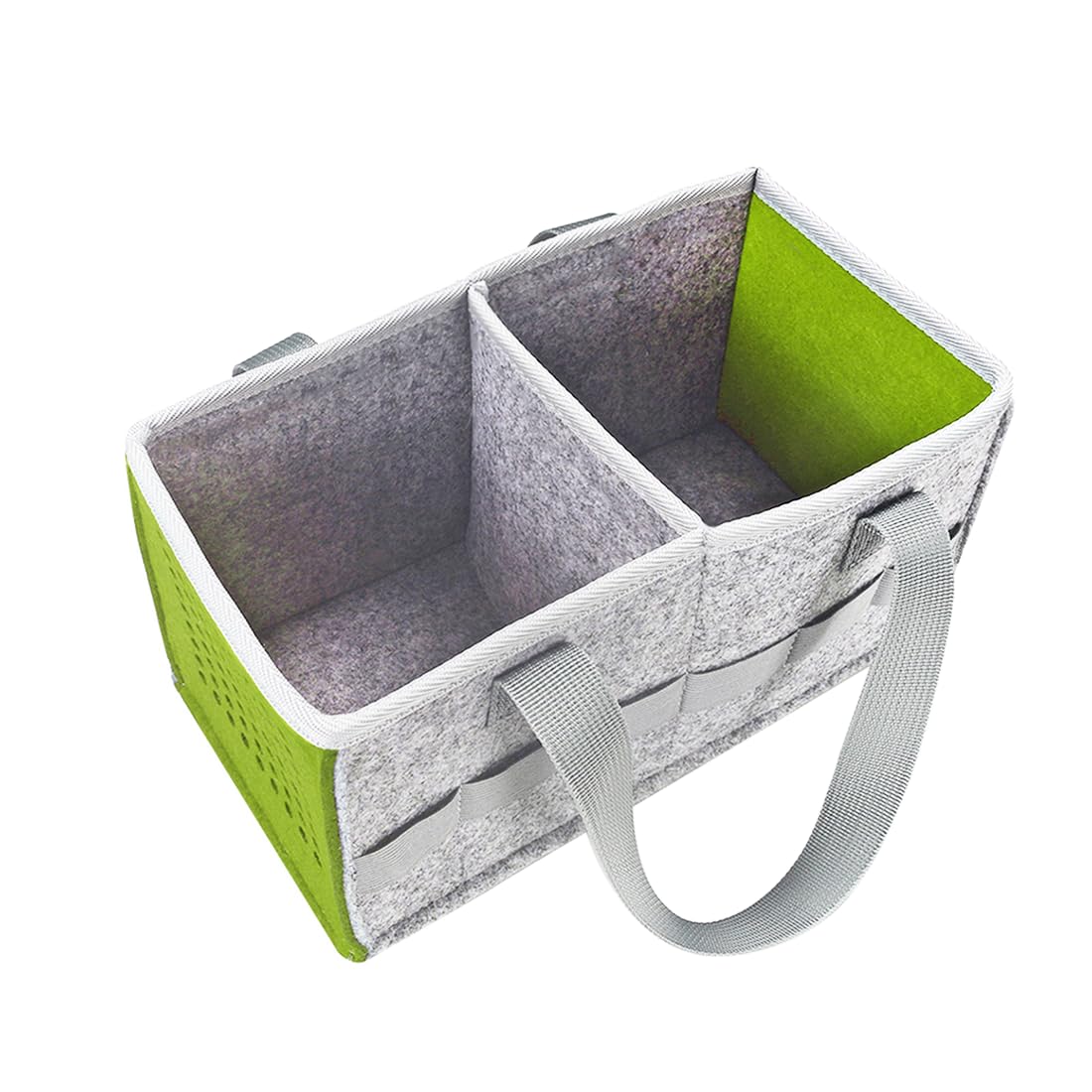 June tech Carrying Bag for Toniebox Starter Set and Accessories Felt Organizer Bag for Tonies Figurine and Toniebox Travel Tonies Carry Case with Handle for Toniebox & Accessories (Green)