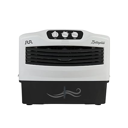 RR Zello Plus 50 Window Air Cooler | Cooler with High Air Delivery, Wood Wool Pads | Room Cooler with Inverter Compatibility| 1 year Warranty | 50L (Zello Plus)