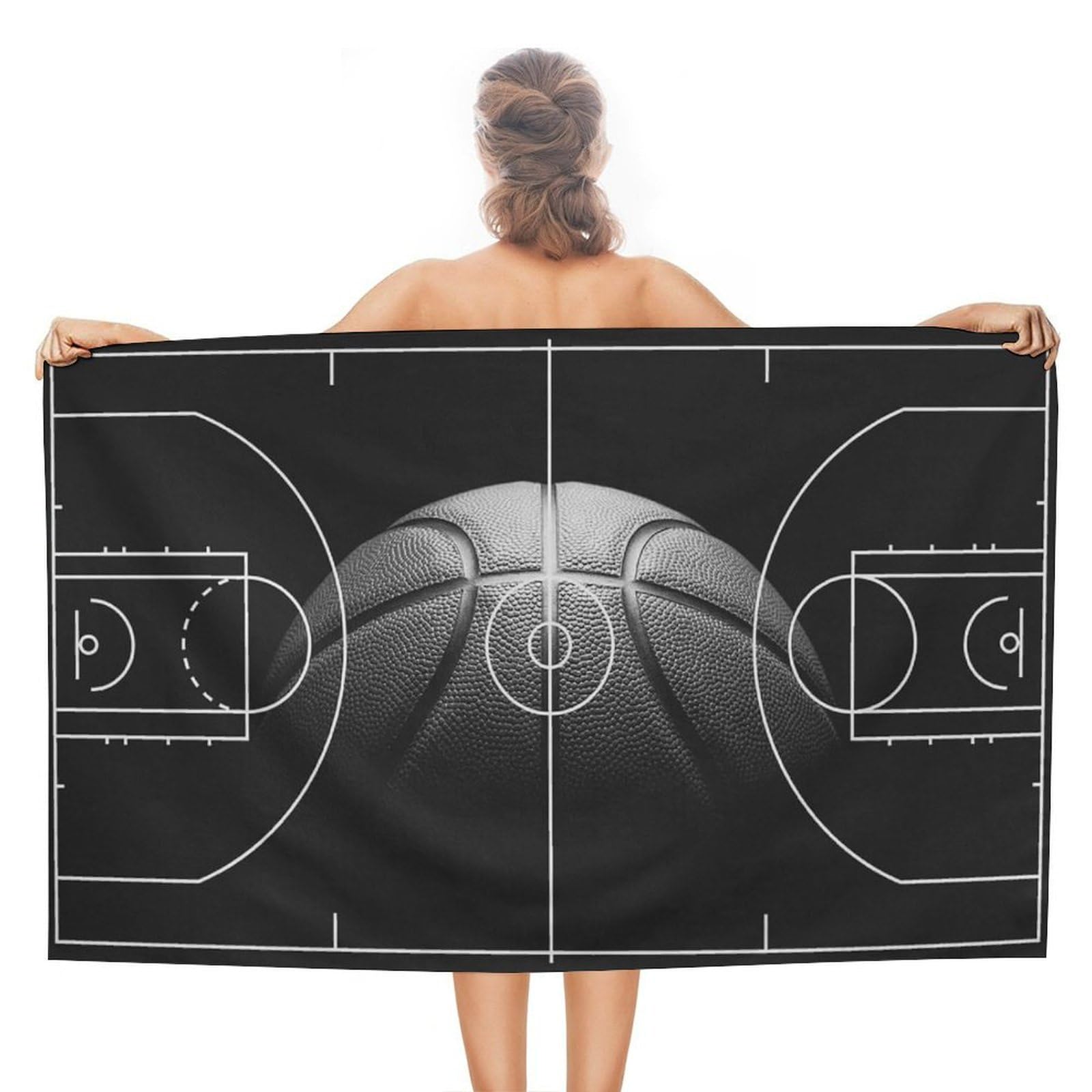 Anceky Basketball Beach Towel Microfiber Soft Absorbent Oversized Large Bath Towel Blanket Thin Quick Dry for Adults Swimming Pool Yoga Gym Travel 51"X31"