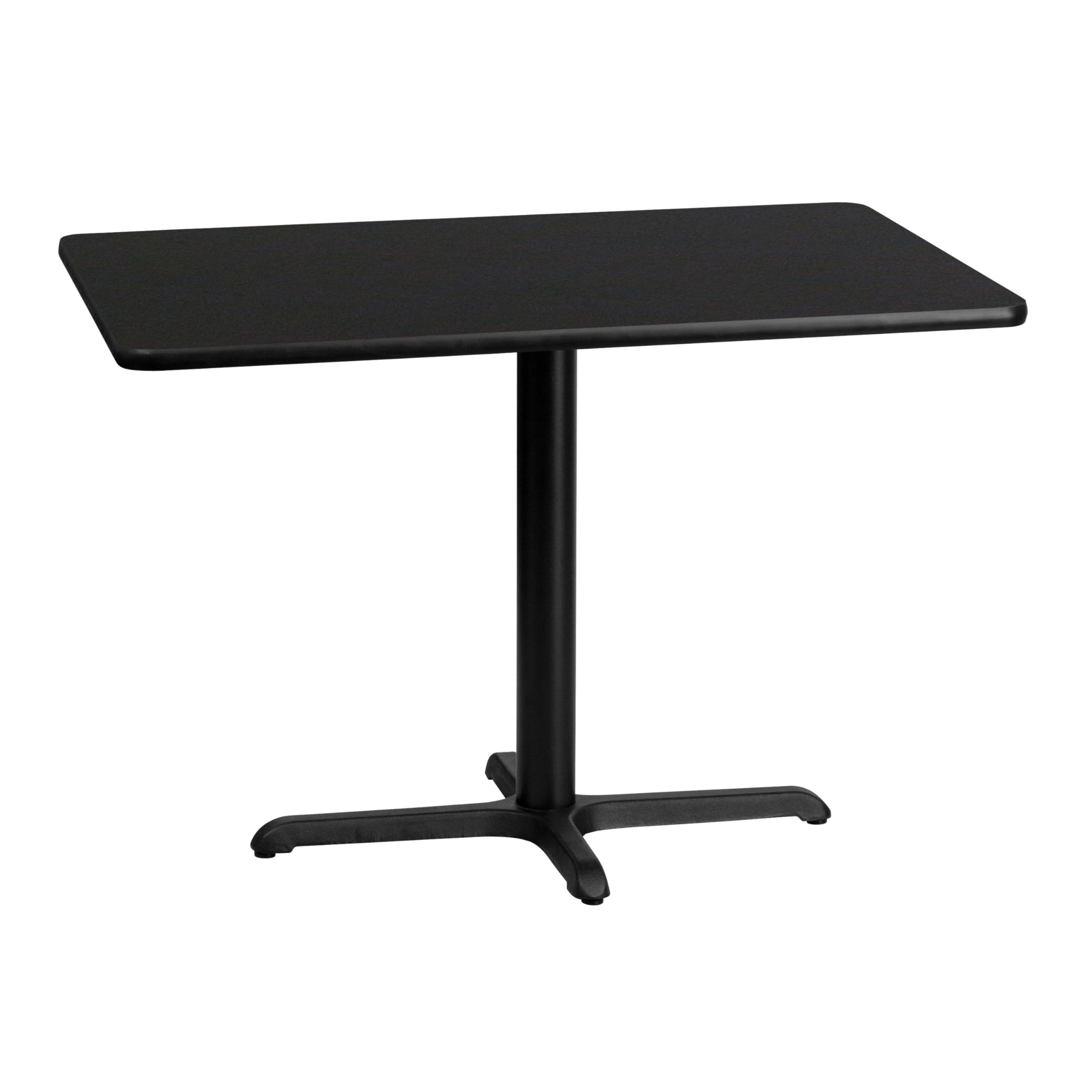 Photo 1 of ** 2 boxes. color is reddish black**Flash Furniture 30'' x 42'' Rectangular Black Laminate Table Top with 23.5'' x 29.5'' Table Height Base