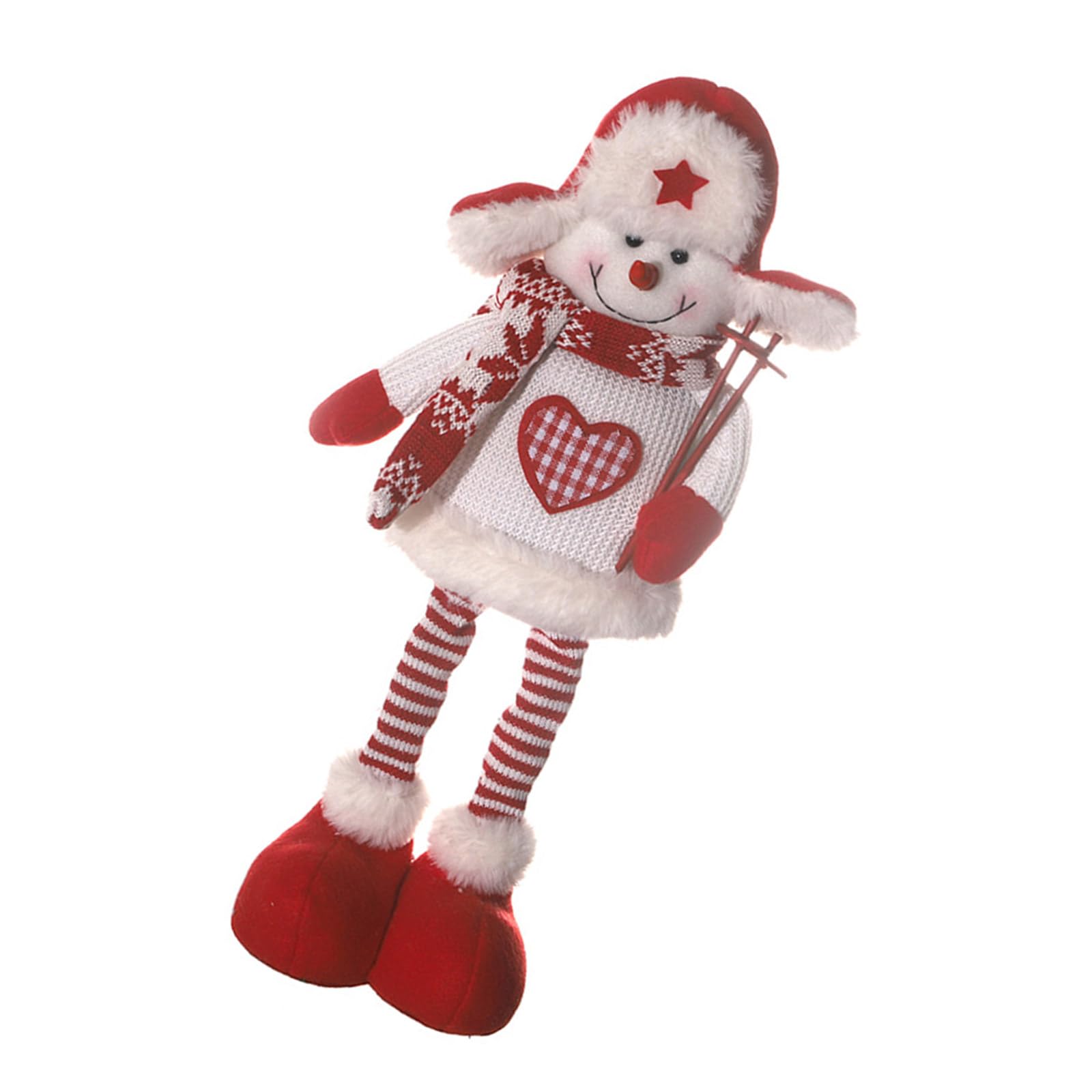 Yhplxyuus Multipurpose Festival Holiday Decoration Telescopic Christmas Ornament Portable for Indoor Celebration Setting Christmas Knitting Figurines