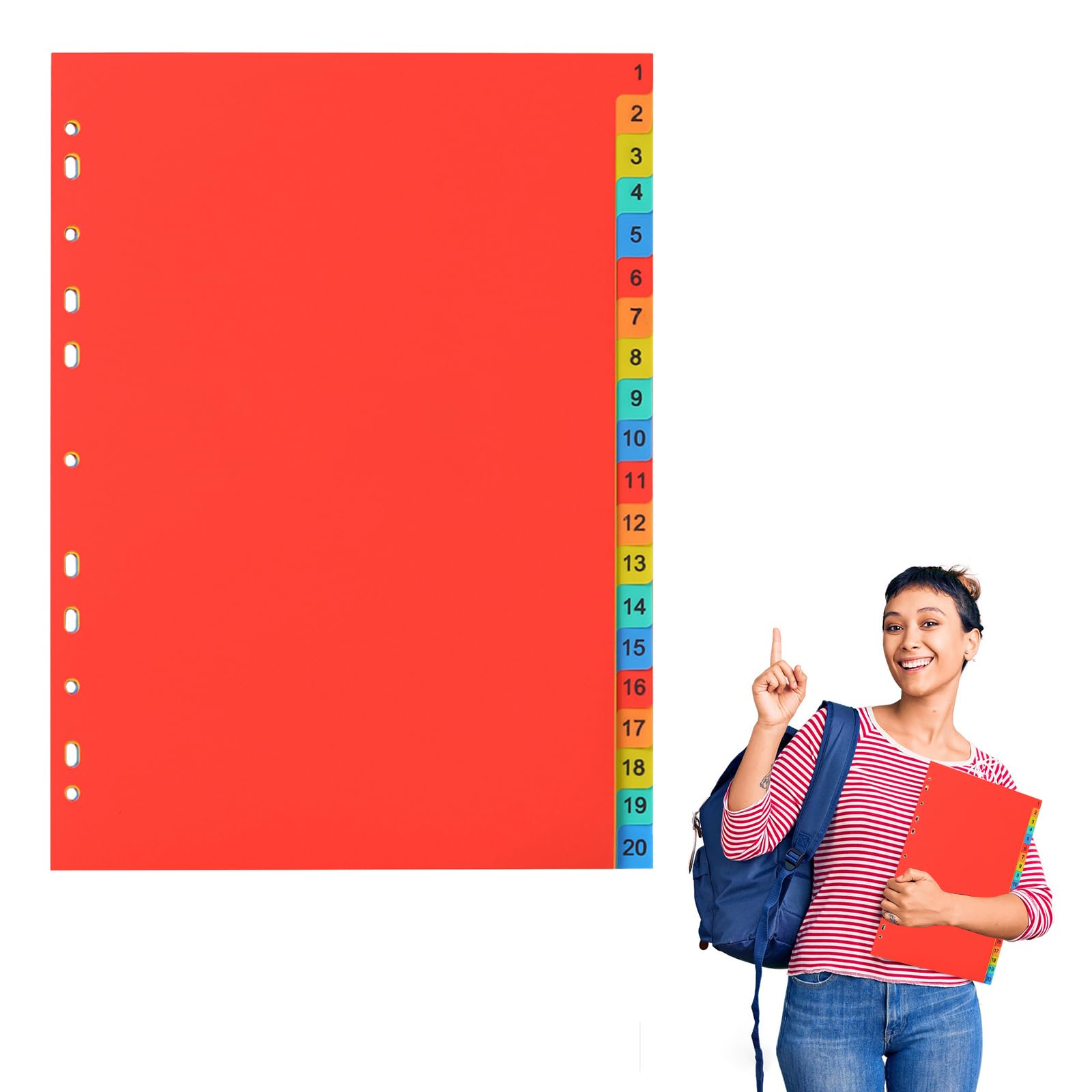 Divisori Colorati Per Raccoglitori A4 - Set Da 20 Con Index Scrivibili - Organizza Quaderni E Documenti - Foto 7