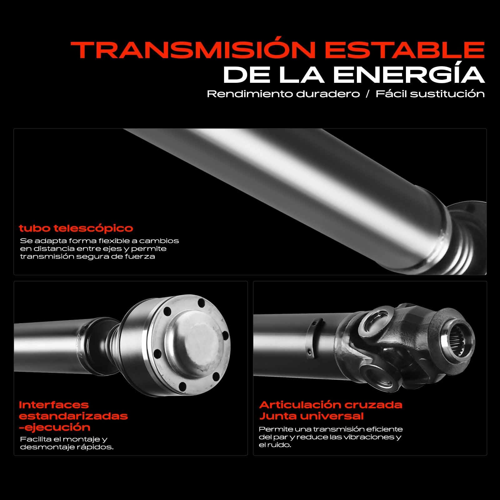 Frankberg Árbol cardán Árbol de transmisión Delantero Compatible con Freelandel L314 1.8 16V 4x4 1.8i 16V 4x4 2.5 V6 4x4 2.0 TD4 4x4 2.0 Di 1998-2006 Replace# FTC5428,TVB000090
