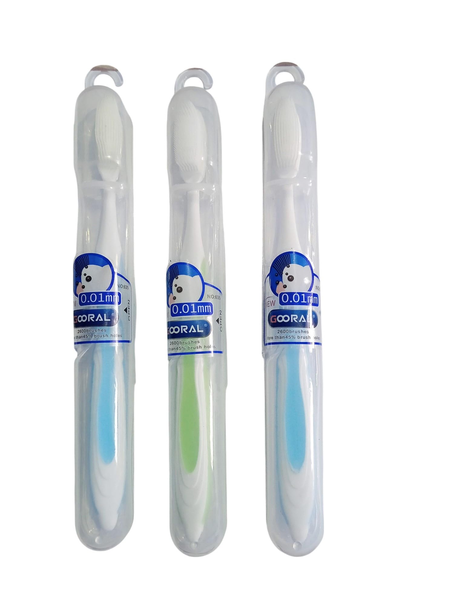 Extra Soft Silicone Toothbrush for Kids Adults with 0.01 mm Bristles, Over 2600 Ultra-Soft Bristles, Gentle Gum Care, Includes Safety Plastic Case for Hygienic Storage, Assorted Colour (3)-image-26