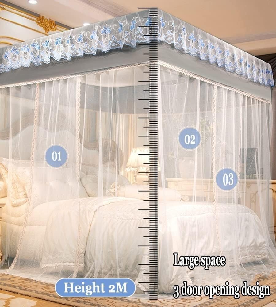 Couvre-lit moustiquaire, Rideau de lit superposé Style Cour européenne avec Support (Couleur : I, Taille : 200 x 220 cm / 79 x 86 po) (Couleur : G, Taille : 120 x 200 cm / 47 x 79