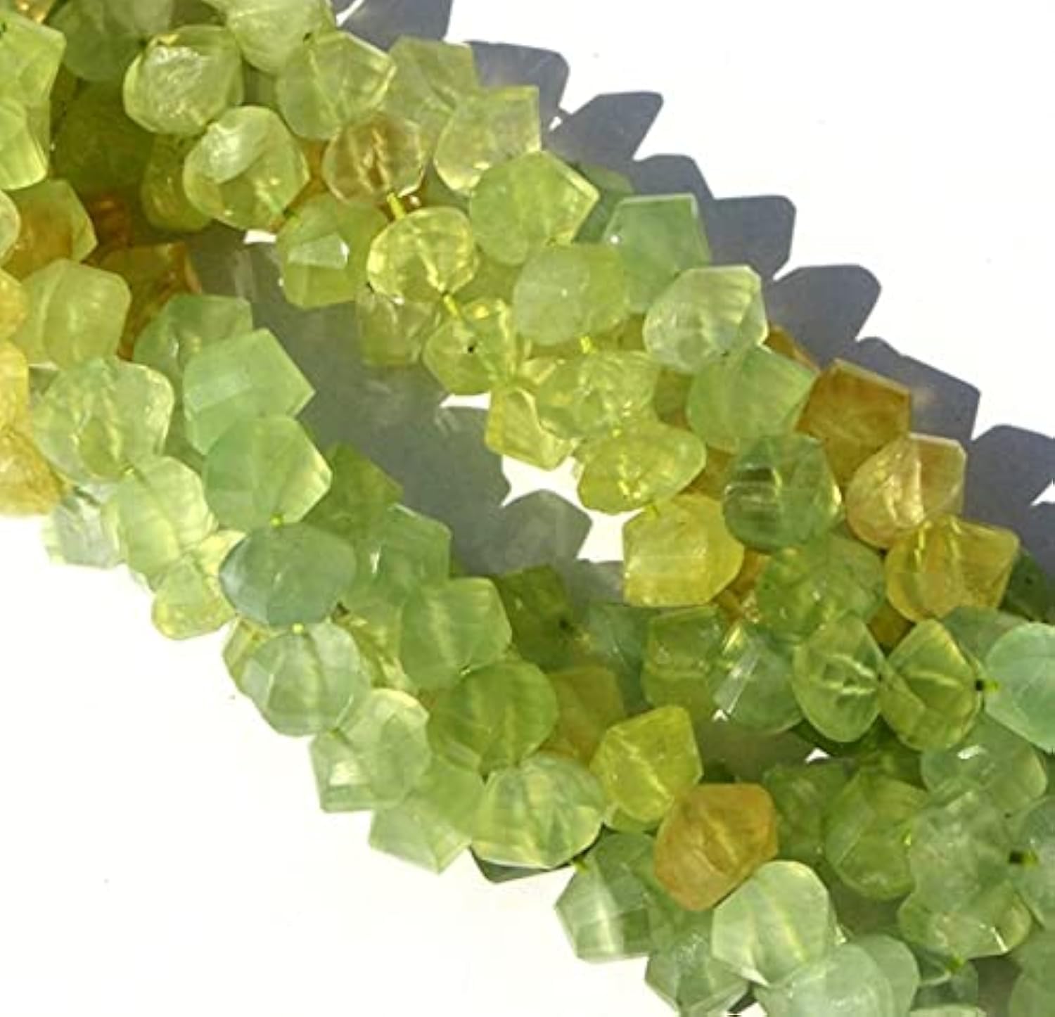 Perles en préhnite naturelle facettée LKBEADS de 8 mm pour bijoux haut de gamme