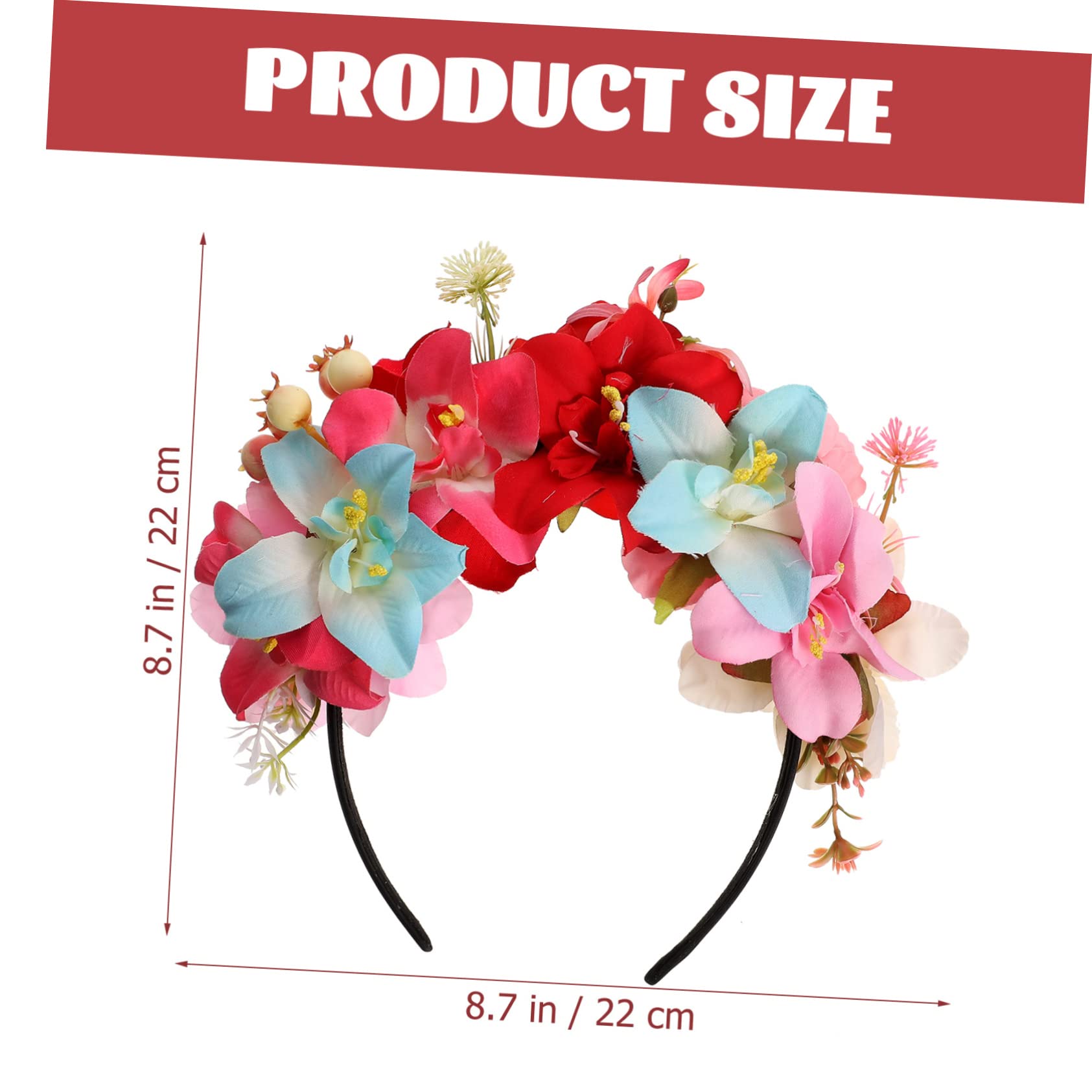 VICASKY 5pezzi Coroncina Di Fiori Elegante Con Fiori Artificiali Regolabili Per Sposa e Feste Accessorio Per Cerimonie e Fotografie Design Chic Per Eventi e Cerimonie Speciali